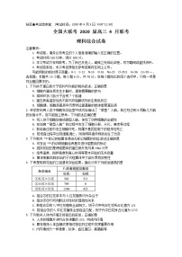 2020全国大联考高三4月联考理综试题含答案