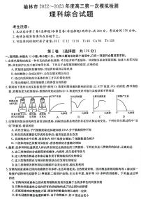 2023榆林高三下学期一模理综试题扫描版含答案