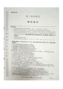 2022届陕西省安康市高三下学期4月第三次联合考试理科综合试题（PDF版）