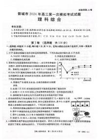 2024届山西省晋城市高三上学期第一次模拟考试理综试题