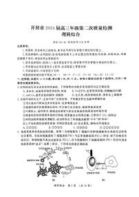 河南省开封市2024届高三下学期第二次质量检测理综试卷（PDF版附答案）