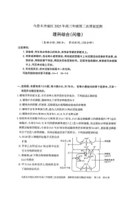 新疆乌鲁木齐2025届高三高考模拟第二次模拟-理综试题无答案