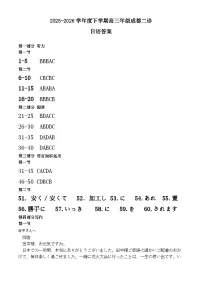 四川省成都市2026届高三下学期3月二模试题 日语 Word版含解析（含听力）