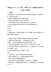 宁夏银川市景博学校2020届高三第一次模拟考试生物试题 Word版含解析