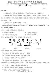 2020-2021学年山东省枣庄滕州市高一下学期期中质量检测生物试卷 PDF版