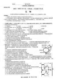 2021-2022学年陕西省安康市高二上学期期中联考生物试题 pdf版