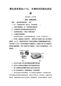 高中生物人教版 (2019)必修2《遗传与进化》第6章 生物的进化第1节 生物有共同祖先的证据课时训练