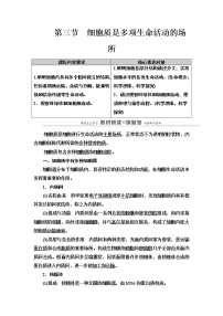高中生物浙科版 (2019)必修1《分子与细胞》第二章 细胞的结构第三节 细胞质是多项生命活动的场所教案