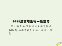 2022届新教材高考生物一轮复习第一单元细胞的概述及分子组成第02讲无机物糖类和脂质课件