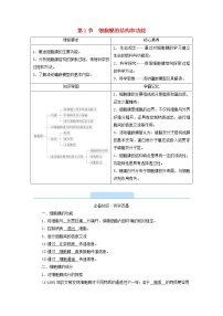 高中生物人教版 (2019)必修1《分子与细胞》第3章 细胞的基本结构第1节 细胞膜的结构和功能学案及答案