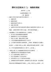 高考生物一轮复习课时分层集训12《细胞的增殖》 (含详解)