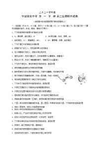 2021-2022学年浙江省宁波市效实中学高二上学期期中生物试题含答案