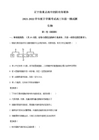 2022届辽宁省沈阳市重点高中联合体高三一模生物试题含答案