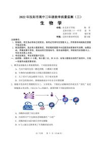 2022沈阳高三教学质量监测（三）生物PDF版试题含答案解析