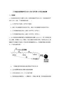 2021-2022学年广西省容县高级中学高一月考生物试卷含答案