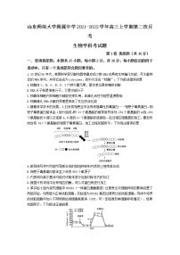 2022山东师大附中高三上学期第二次月考生物试题含答案