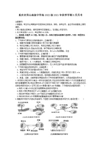 2022重庆秀山高级中学校高三上学期9月月考生物试题含答案