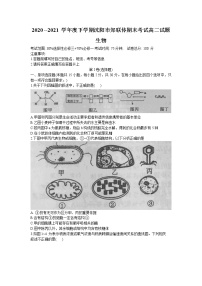 2021沈阳郊联体高二下学期期末考试生物试题含答案