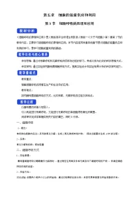 2021学年第5章 细胞的能量供应和利用第3节 细胞呼吸的原理和应用教案
