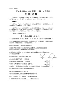 四川省绵阳江油市重点高中2022-2023学年高二上学期10月月考生物学试题（Word版含答案）