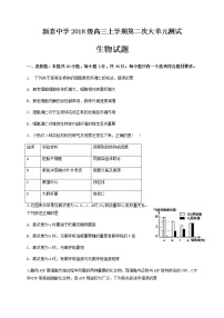 2021新泰一中老校区（新泰中学）高三上学期第二次月考生物试题含答案