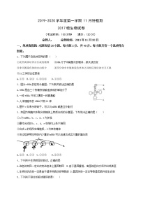 2020江苏省东台创新高级中学高三11月检测生物试题含答案