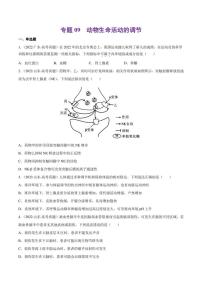 （2018-2022）五年高考生物真题分类汇编 专题09 动物生命活动的调节（学生版+解析版）