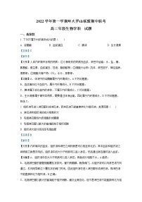 浙江省环大罗山联盟2022-2023学年高二生物上学期期中联考试题（Word版附解析）