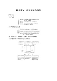 高考生物微专题（通用版）微专题4 种子形成与萌发