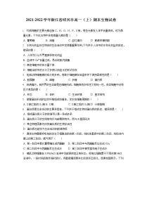 2021-2022学年浙江省绍兴市高一（上）期末生物试卷（含答案解析）