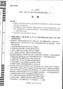 天一大联考2022-2023学年高三上学期阶段测试（三）生物试题（含答案）