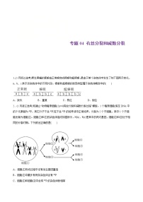 2021年高考生物真题与模拟题分类训练专题04有丝分裂和减数分裂(2份打包,含解析+原卷版,可预览)