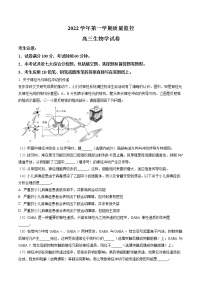 2023上海金山区高三上学期一模生物试题含答案