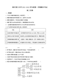 2022届新疆喀什市第六中学高三上学期期中考试生物试题含答案