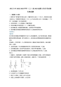 四川省内江市第六中学2022-2023学年高三生物上学期第二次月考试题（Word版附解析）