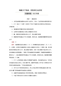 2023届高考生物二轮复习细胞分子组成、结构和生命历程（基础测试）作业含答案