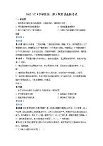 2022-2023学年广东省揭阳市惠来县一中高一上学期期中生物试题（解析版）