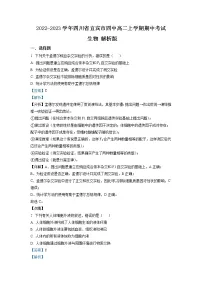 2022-2023学年四川省宜宾市四中高二上学期期中考试 生物 解析版