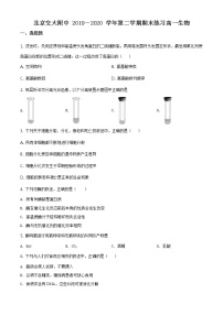 精品解析：北京交大附中2019-2020学年高一下学期期末生物试题