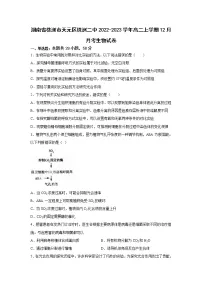 2022-2023学年湖南省株洲市天元区株洲二中高二上学期12月月考生物试题（Word版）