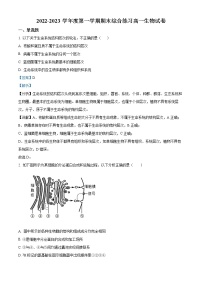 2022-2023学年天津市十四中学高一上学期期末生物试题（解析版）