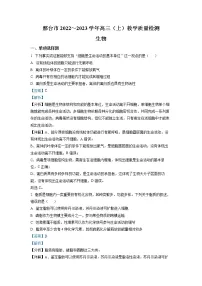 河北省邢台市2022-2023学年高三生物上学期期末试卷（Word版附解析）