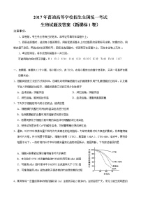 2017年山东高考生物真题试卷(含答案)