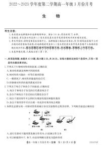 2023沧州东光县等3地高一下学期3月月考试题生物PDF版含答案