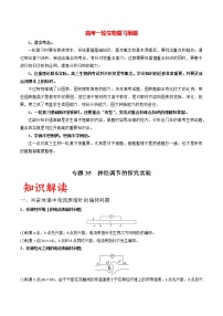 高考生物一轮复习重难点专项 专题35 神经调节的探究实验