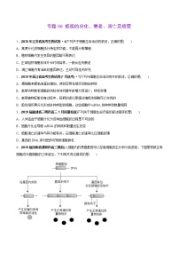 高中生物高考专题06 细胞的分化、衰老、凋亡及癌变-2020年高考真题和模拟题生物分项汇编（学生版）