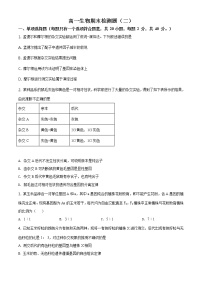 高中生物第二册 精品解析 山东省潍坊市安丘市实验中学2019—2020高一下学期期末生物试题（无答案）