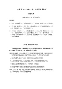 2022-2023学年安徽省合肥市高三第一次教学质量检测生物试题含答案