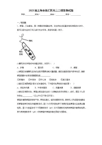 2023届上海市徐汇区高三二模生物试题（含答案）