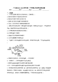广东省2022-2023学年高一下学期4月联考生物试卷(含答案)